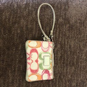 sherbet Coach wristlet